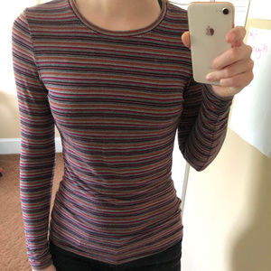 Striped Long Sleeve T-shirt Women's S